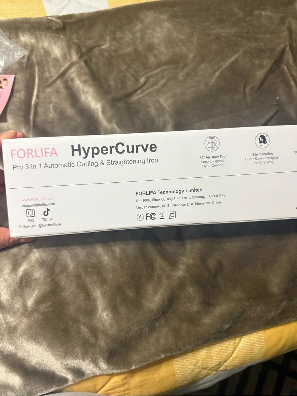 Forlifa Pink 3-in-1 Automatic Curling & Straightening Iron